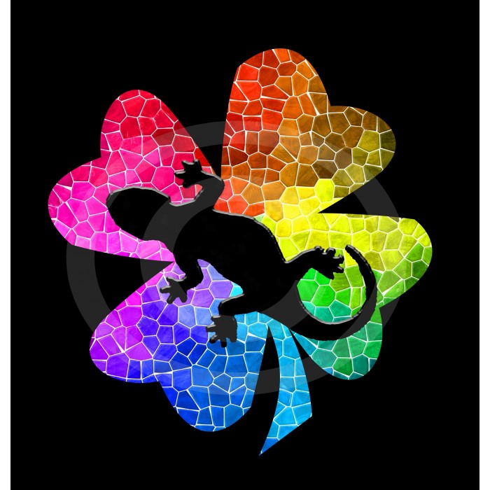 T-shirt femme geko trefle design d'Oc T-shirt femme geko trefle design d'Oc