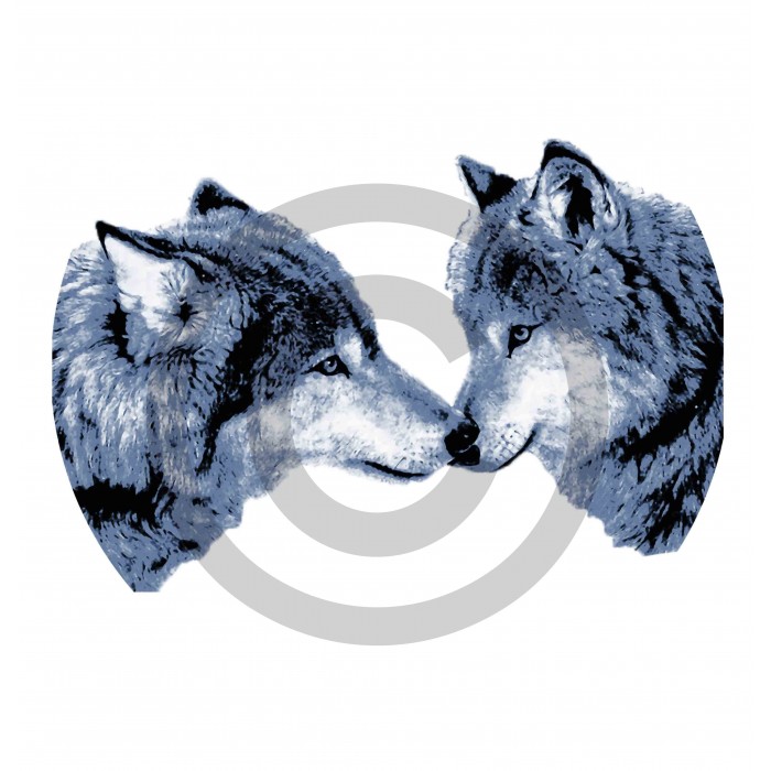 t-shirt blanc loups Design d'Oc t-shirt blanc loups Design d'Oc
