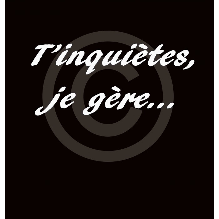 t-shirt fille je gère noir Design d'Oc t-shirt fille je gère noir Design d'Oc