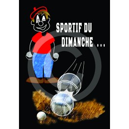 t-shirt homme noir pétanque Design