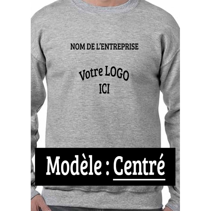 sweat homme avec logo centre Design d'Oc