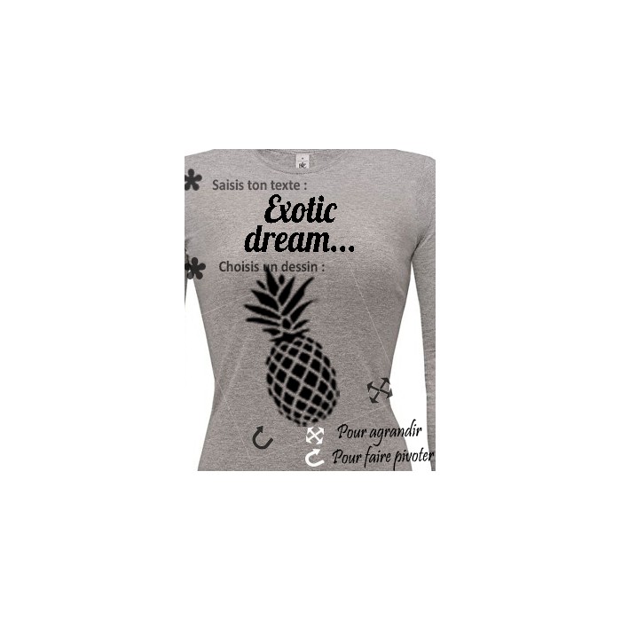 T-shirt femme manches longues Design d'Oc T-shirt femme manches longues Design d'Oc