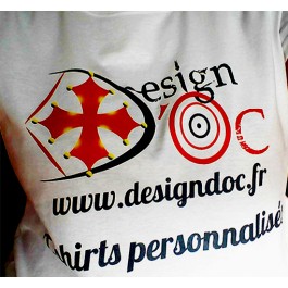 t-shirt femme logo  centré impression design d'Oc