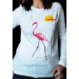 t-shirt femme manches longues flament Design d'Oc