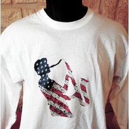 t-shirt garçon saxo USA blanc