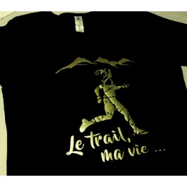 t-shirt femme trail couleur or Design d'Oc