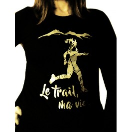 t-shirt femme trail couleur or Design d'Oc