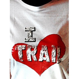 t-shirt femme trail LOVE BLANC Design d'Oc