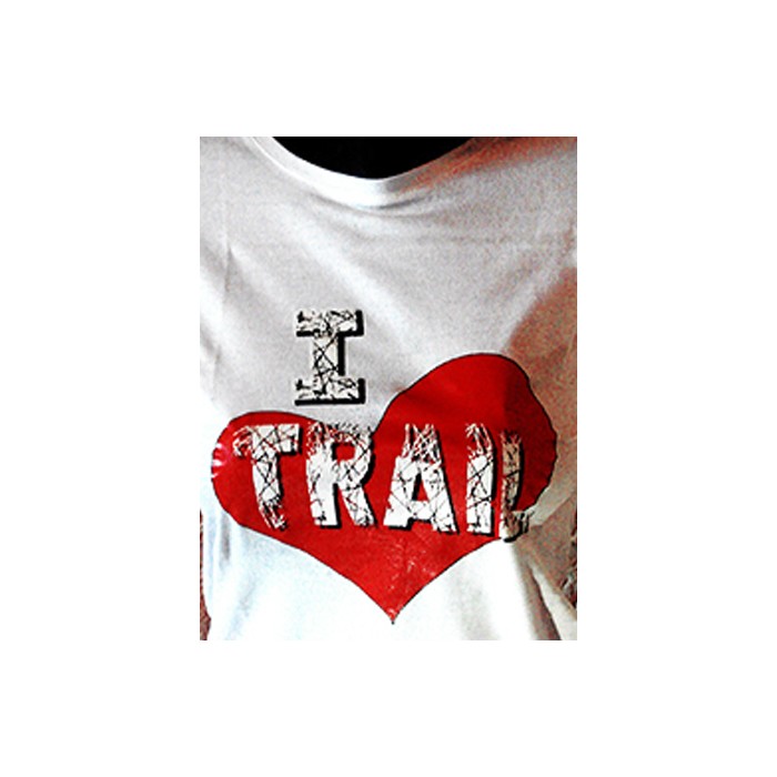 t-shirt femme trail LOVE BLANC Design d'Oc