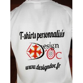t-shirt blanc sublimation logo Design d'Oc