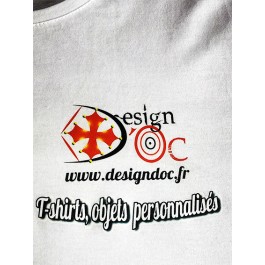 t-shirt transfert détail flocage Design d'Oc