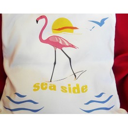 housse de coussin flament rose 40 cm détail 1 Design