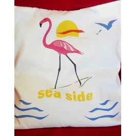 housse de coussin flament rose 40 cm détail 2 Design