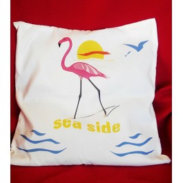 housse de coussin flament rose 40 cm détail 4 Design