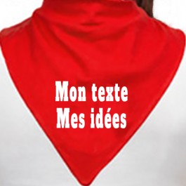 bandana rouge flocage texte design d'oc