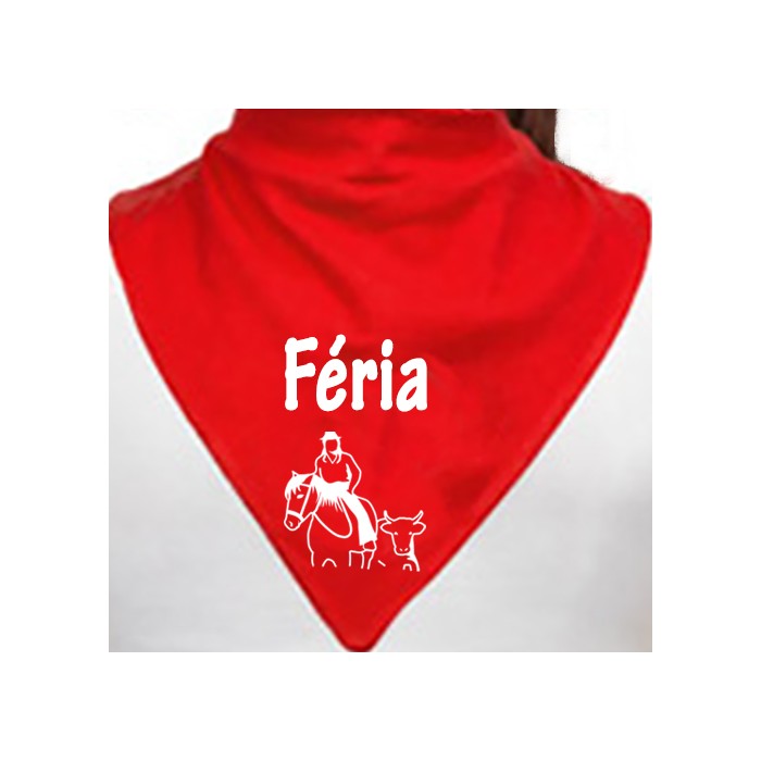 bandana rouge féria design d'oc