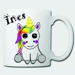 mug licorne prénom à personnaliser Design d'Oc