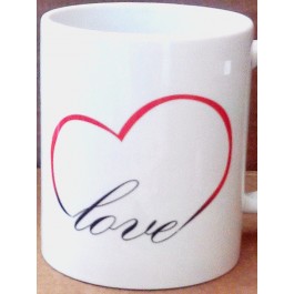 Mug cœur love à personnaliser Design d'Oc