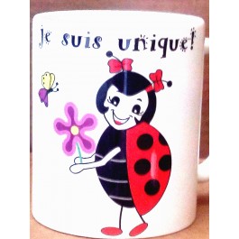 mug coccinelle design d'oc