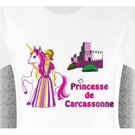 t-shirt princesse de Carcassonne Design d'Oc