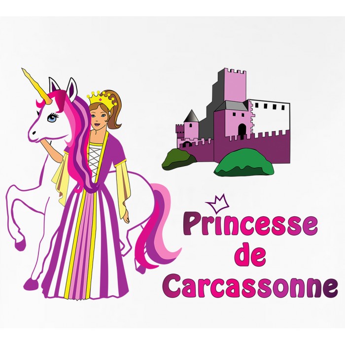 t-shirt princesse de Carcassonne Design d'Oc