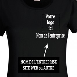 t-shirt femme logo  centré impression design d'Oc