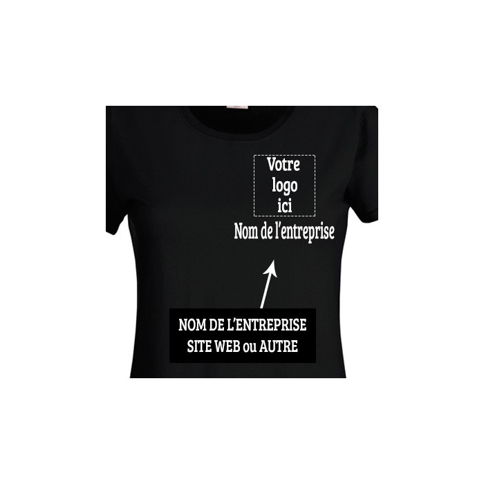 t-shirt femme logo centré impression design d'Oc t-shirt femme logo centré impression design d'Oc