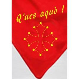 bandana rouge croix occitane qu es aco flocage design d'oc