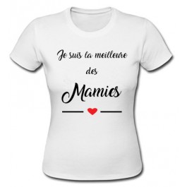 t shirt blanc femme super mamie