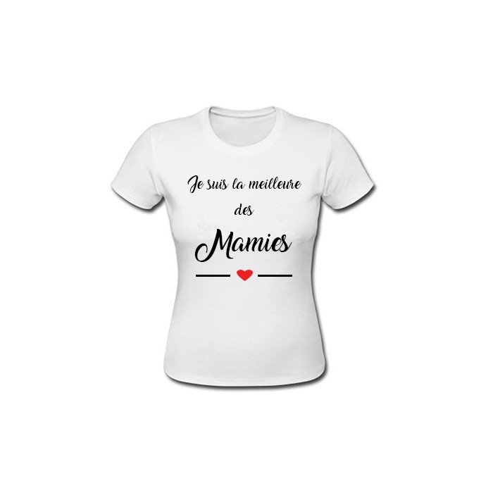 t shirt blanc femme super mamie