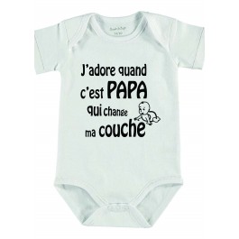 body papa change couche manches courtes Design d'Oc