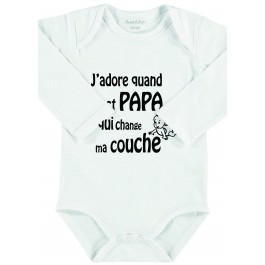 body papa change couche manches longues Design d'Oc