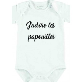 body j 'adore les papouilles manches courtes Design d'Oc