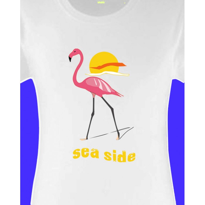 t-shirt femme flament rose Design d'Oc