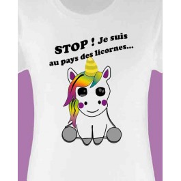 t-shirt femme licorne Design d'Oc