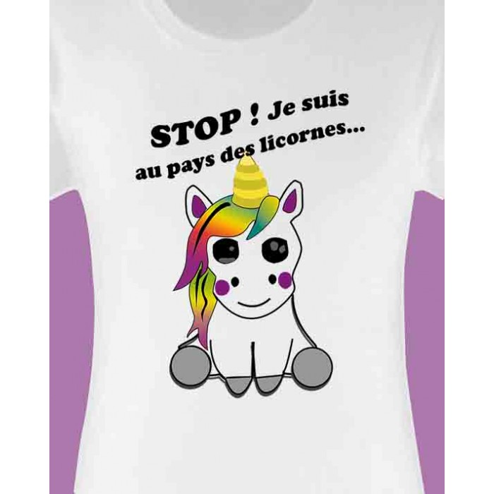 t-shirt femme licorne Design d'Oc