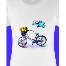 t-shirt femme vélo Design d'Oc