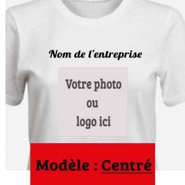 t-shirt femme logo  centré impression design d'Oc