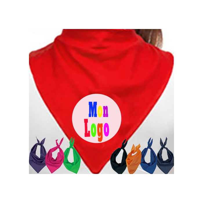 bandana rouge flocage logo design d'oc
