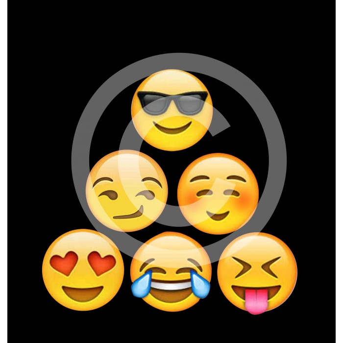 t-shirt garçon noir emojis Design d'Oc