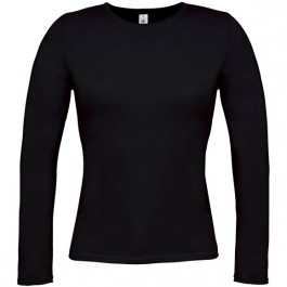 T-shirt femme noir manches longues logo impression Design d'Oc