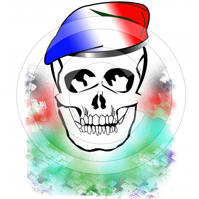 t-shirt crane béret militaire Design d'Oc t-shirt crane béret militaire Design d'Oc