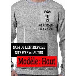 sweat homme avec logo HAUT Design d'Oc