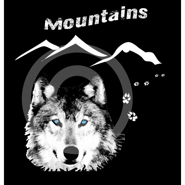 t-shirt homme loup Design d'Oc