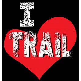 t-shirt noir I love trail Design d"Oc