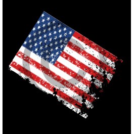 t-shirt homme drapeau USA noir Design d'Oc
