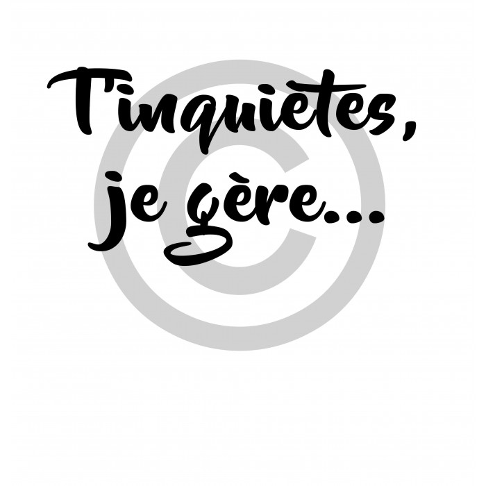 t-shirt homme blanc je gère Design t-shirt homme blanc je gère Design